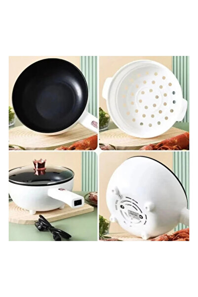 AND Multifunctional electric frying pan with steam cooking technology