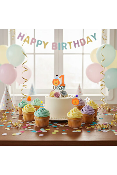 ST Design 25 Parça Aslan Pasta Seti, Pasta Ve Cupcake Süsü