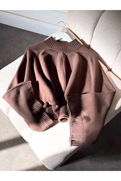 AXXAN yarasa kol triko kazak akrelik etek üstü kazak