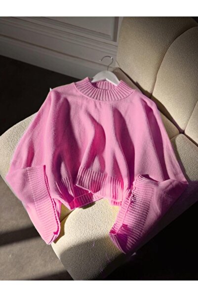 AXXAN yarasa kol triko kazak akrelik etek üstü kazak