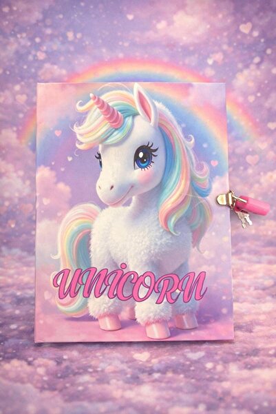 NRCN Unicorn KİLİTLİ HATIRA DEFTERİ ANI DEFTERİ KONSEPT DEFTER