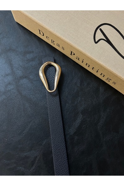 LİA KEMER Kindle Patterned Faux Leather Women's Gold Buckle Jacket Belt Dress...