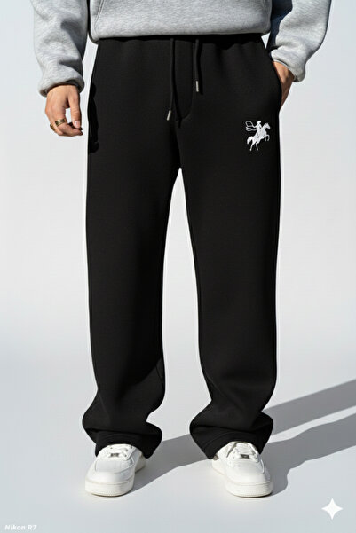 NİCE Running Horse 3 Thread Thick Winter Baggy Sweatpants |   Oversized Relax...