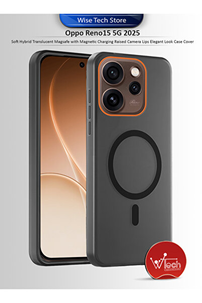 Wtech غطاء حماية أنيق وشفاف لهاتف أوبو رينو 15 5G، مزود بتقنية ماج سيف وحواف ...