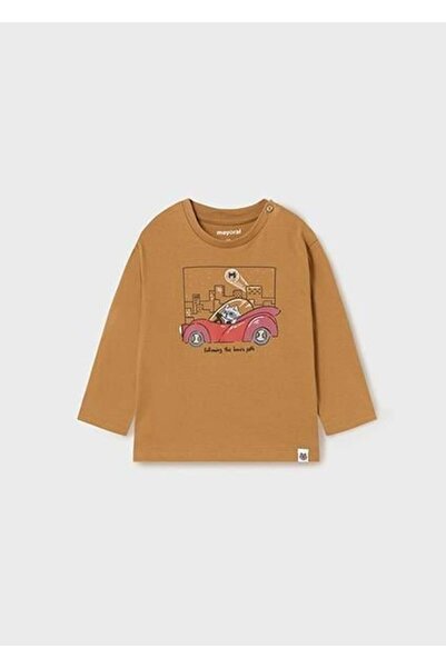 MAYORAL Baby Boy Brown T-shirt Long Sleeve