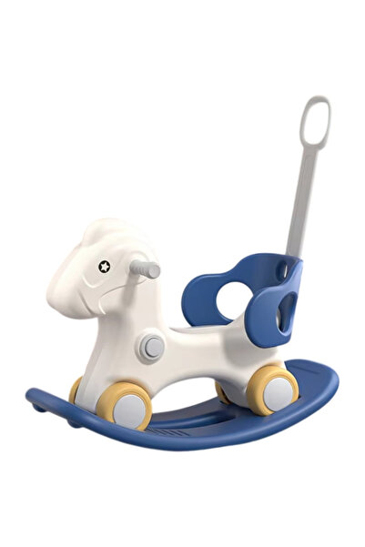 LITTLE ANGEL لعبة حصان هزاز للأطفال مزودة بمقبض ومسند ظهر