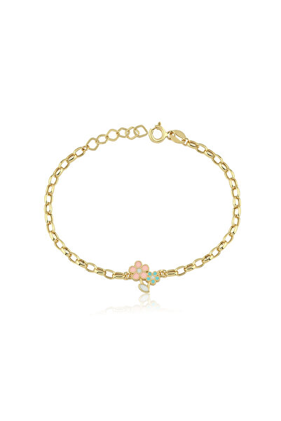 Cherry by Özkonak İkili Renkli Çiçek Çoçuk Bilekliği