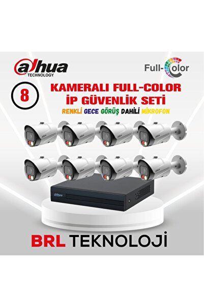 DAHUA 8 Kameralı Full Color İp Güvenlik Kamera Seti