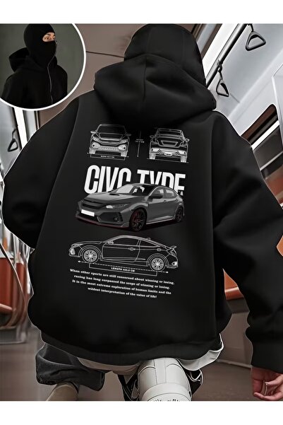 LAND MODA Hanorac unisex Ninja cu mască de zăpadă Cardigan din lână groasă cu...