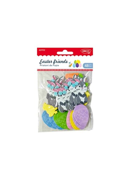 DACOart Easter Friends Craft Accessories Set, 48 pcs, self-adhesive, multicolor