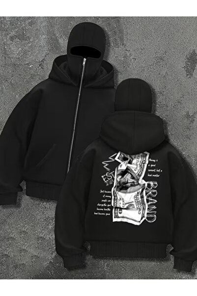 LAND MODA سترة صوفية للجنسين من Snow Masked Ninja من الصوف السميك بخيطين