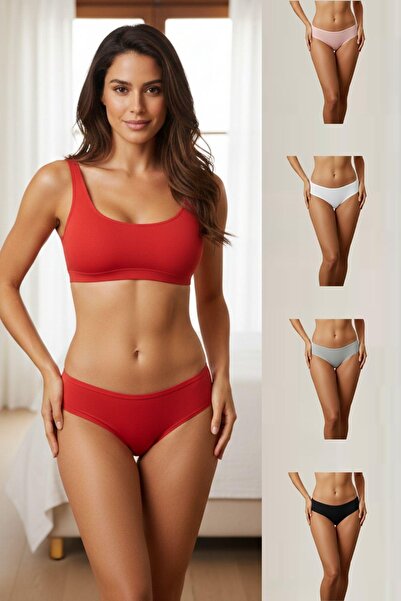 ANI İÇ GİYİM مجموعة سراويل داخلية برازيلية عالية الخصر للنساء مكونة من يبرز ا...