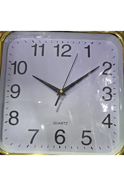 metalocasnice Wall Clock 30 x 30 cm Square, White with Black Dial Battery inc...