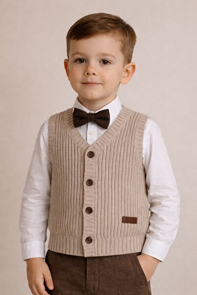 Minytrendy Baby Boy Casual Winter Knitwear Vest Cool Thessaloniki Knitted Sle...