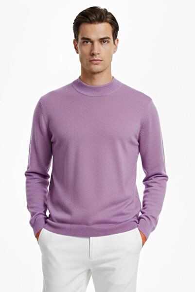 Uki BORDO Yarım Balıkçı Triko Kazak