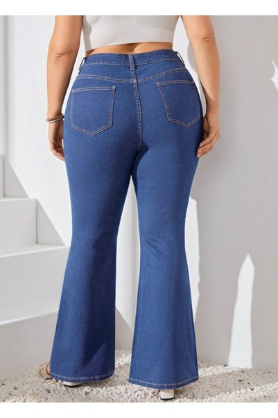 NOXTER JEANS KADIN SİYAH DENİM PANTOLON BÜYÜK BEDEN