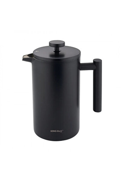 Kinghoff KH 1996 French Press for Coffee/Tea, 1 l, Stainless Steel, Double Wa...