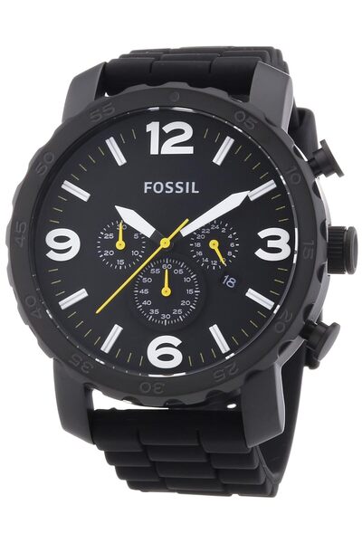 Fossil Smartwatches Nate Chronograph Black Dial Men's Watch-JR1425
