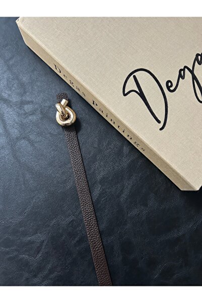 LİA KEMER Journey Interlocking Ring Pattern Faux Leather Women's Gold Buckle ...