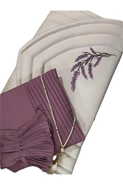 alzawia مجموعة لافندر حصرية، سجادة صلاة مع ثوب صلاة، بنفسجي