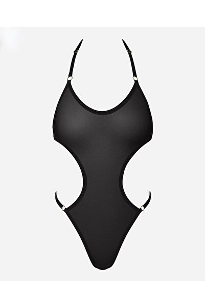 Sandrada SD Transparent black bodysuit with adjustable straps