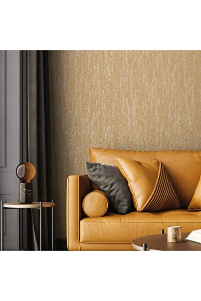 Adawall Super Washable Vinyl Wallpaper, Textured Pattern, Gold, UV, Fire Reta...