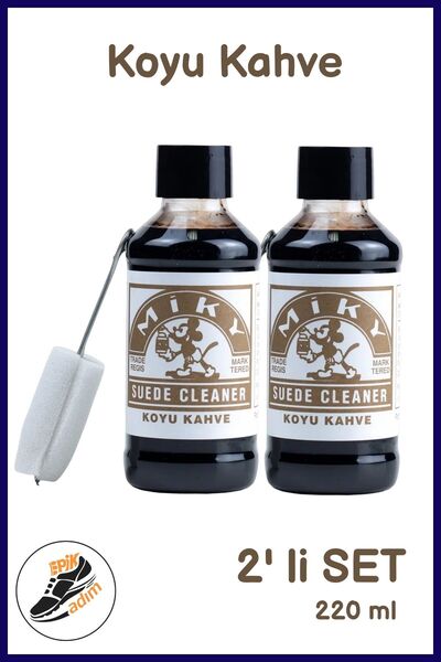 MİKY Süet & Nubuk Yenileyici Likit Boya SET | Canlandırıcı Renk Bakımı | Koyu...