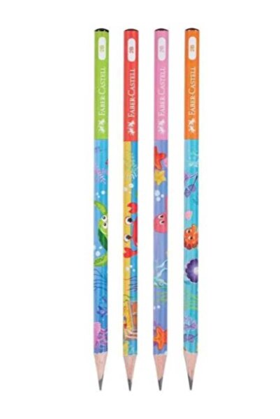 Faber Castell Faber-Castell Sea Adventure Patterned Pencil 4 Pieces