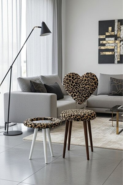 luvroshe Masal Home Leopar Makyaj Sandalyesi