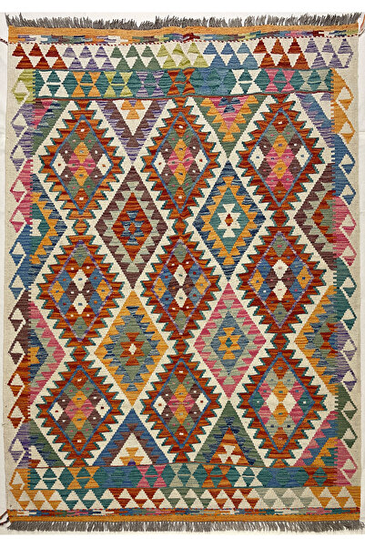 Afgan Halı El Dokuma Afgan Kilim 100% Yün Kök Boya Harıka Desenlı