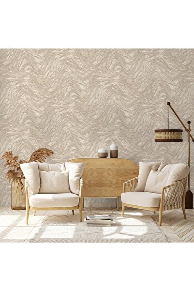 ashomedesign.ro Tapet Vinil Superlavabil, Model Marmura, Crem inchis, UV, Ign...