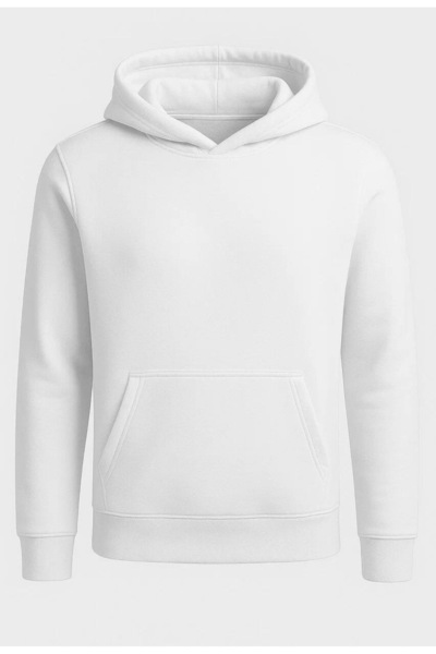 metsawear Unisex White 3 Thread Sh Fleece-Lined Sweatshirt – Soft Texture, Ke...