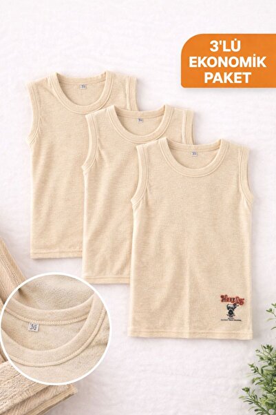 Hasyün 3'lü Paket Çocuk Termal Yün Atlet Ekonomik Paket