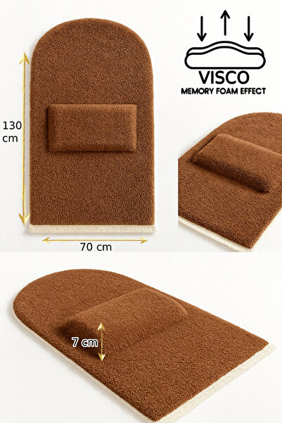 Carpetella 7 CM Ortopedik Orta Süngerli Seccade Diz Ağrıtmaz Kaymaz Peluş Nam...