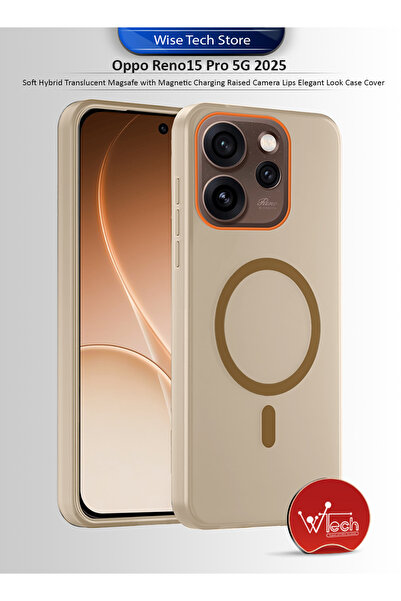 Wtech Oppo Reno15 Pro 5G 2025 Hybrid Translucent Magsafe Raised Camera Lips E...
