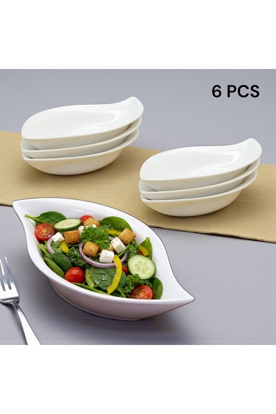 Nova Salad set for one person, white melamine, heat-resistant, microwave-safe...