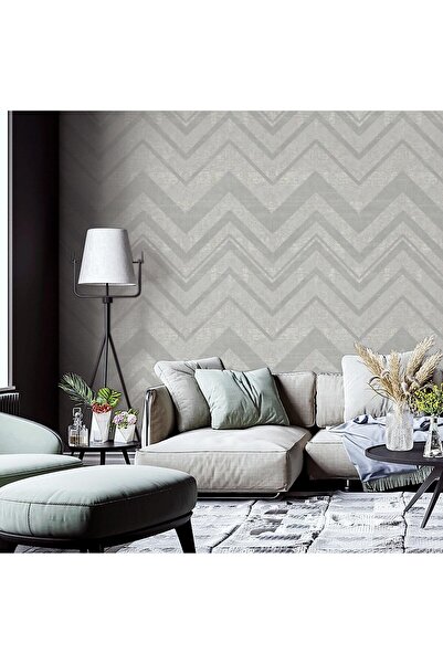 ashomedesign.ro Tapet Vinil Superlavabil, Model Geometric, Gri deschis, UV, I...