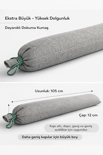 ERY İş Güvenliği Kapı Altı Rüzgar Soğuk Yağmur Önleyici Kum Torbası Büyük Boy