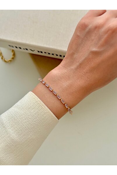 YOUES JEWELRY Steel Waterway Baguette Minimal Bracelet