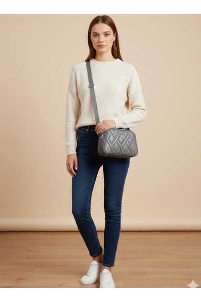 FARBAG 4 Gözlü Suni Deri Ayarlanabilir Kolon Askılı Kadın Omuz Çantası