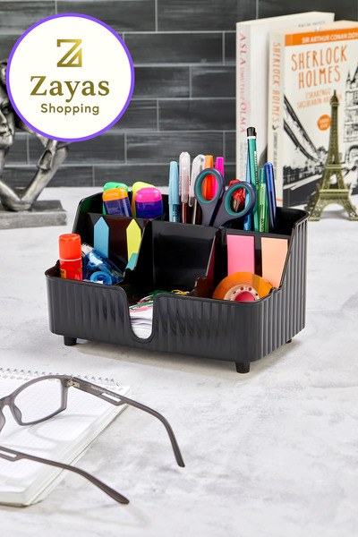 Zayas Shopping حامل أقلام متعدد الأغراض للطاولة - منظم مستحضرات التجميل - منظ...