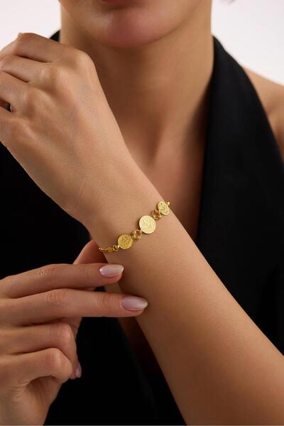 Tufanlar Kuyumculuk 22 Ayar Dorikalı Figaro Tuğralı Altın Bileklik