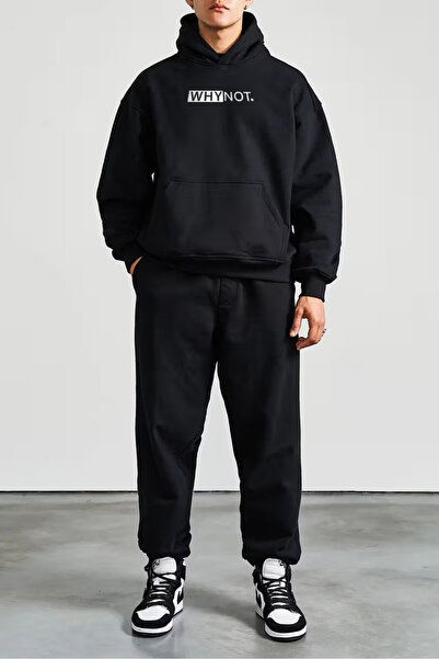 LELVANİ Raised WHYNOT Printed Jogger Tracksuit Set