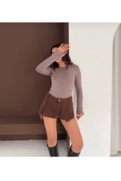 Tarzımızbir Υφασμάτινο ύφασμα μοντάλ με κουμπωτά κουμπώματα με λεπτομέρειες σ...