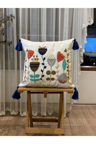 Nari Collections غطاء قلاب مزخرف مطرز بنقطة واحدة