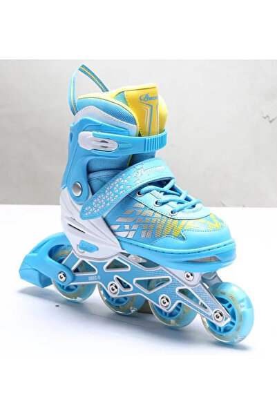 OEM Role Reglabile Copii cu Protecții și Roți Led Luminoase - 31-34