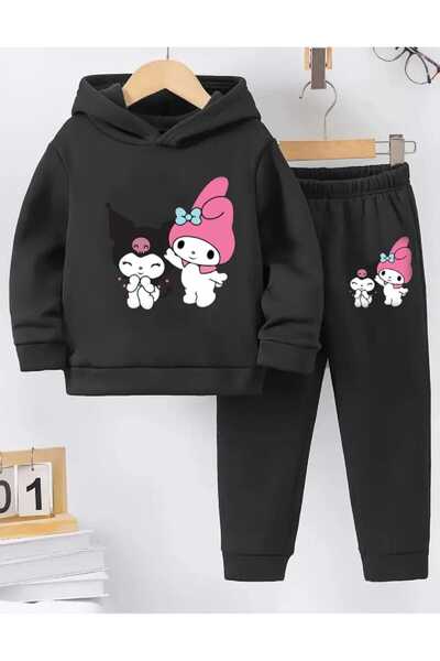 Nice Clothes Set trening pentru copii cu glugă UNISEX PINK KUROMI cu pălărie