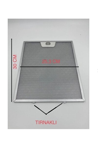 EHLA Filtre 25,3x30 Cm ARÇELİK Davlumbaz Ankastre Alüminyum Yağ Filtresi alt ...