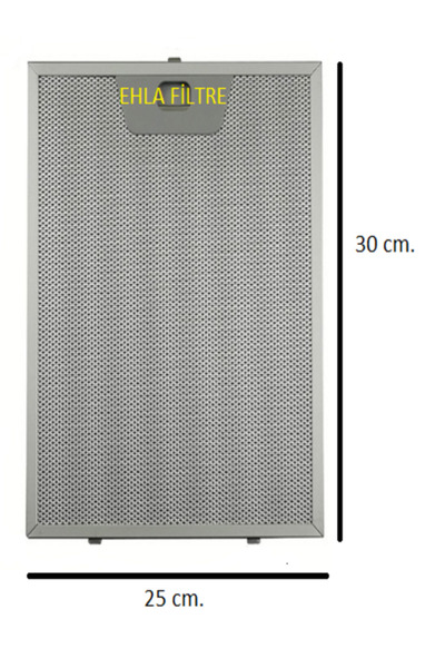 EHLA Filtre BOSCH,SİEMENS,PROFİLO,ARÇELİK 25x30 Cm Tırnaklı Ankastre Davlumba...