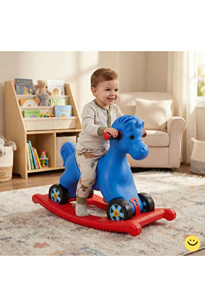 MUPARK Sallanan At Binilebilir Çocuk Oyuncağı 3+ Yaş Dengeli ve Güvenli Bahçe...